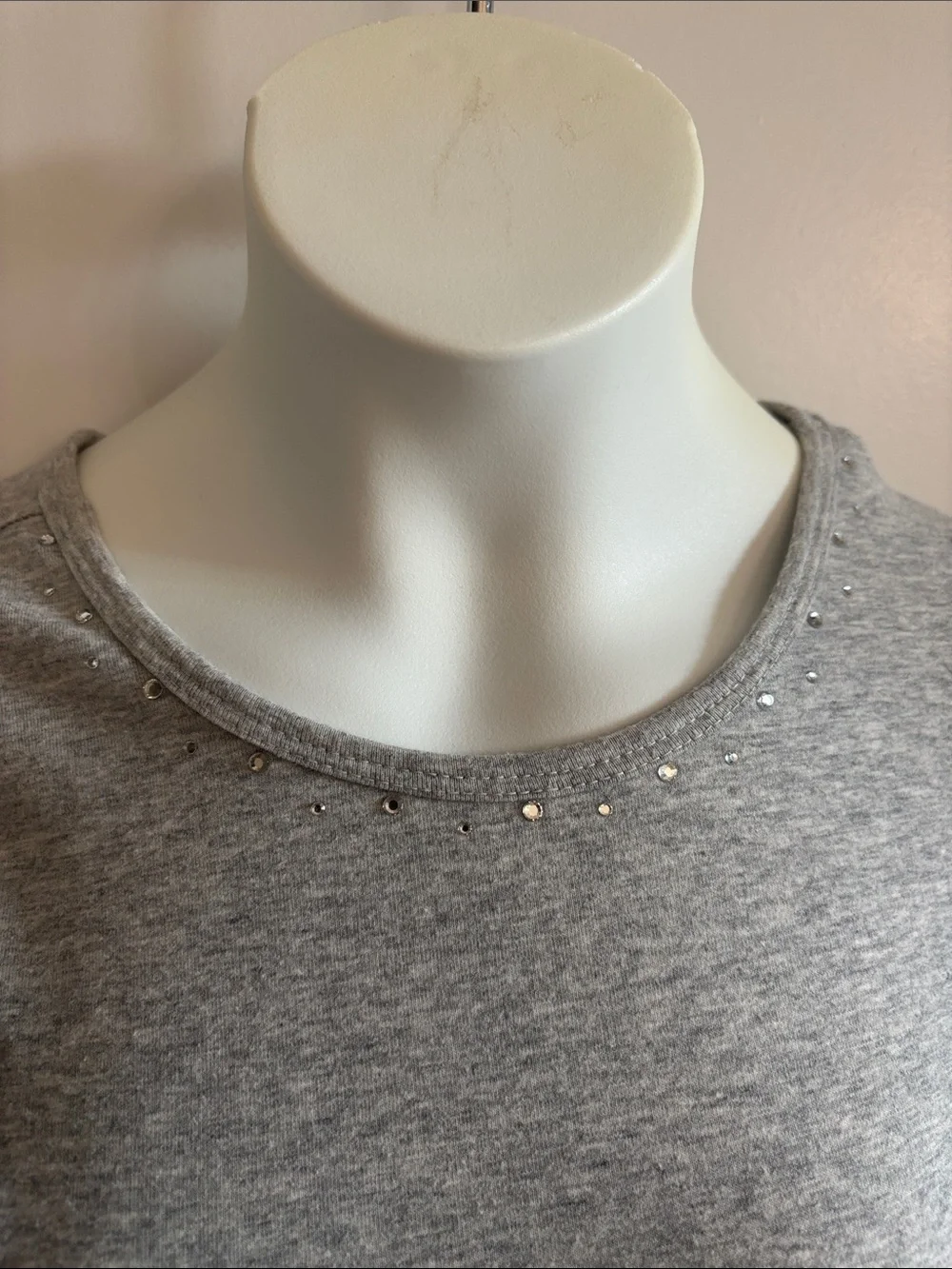 Gymboree big girls size 8 Gray Long-Sleeve Tulle Dress with pink grey dots
